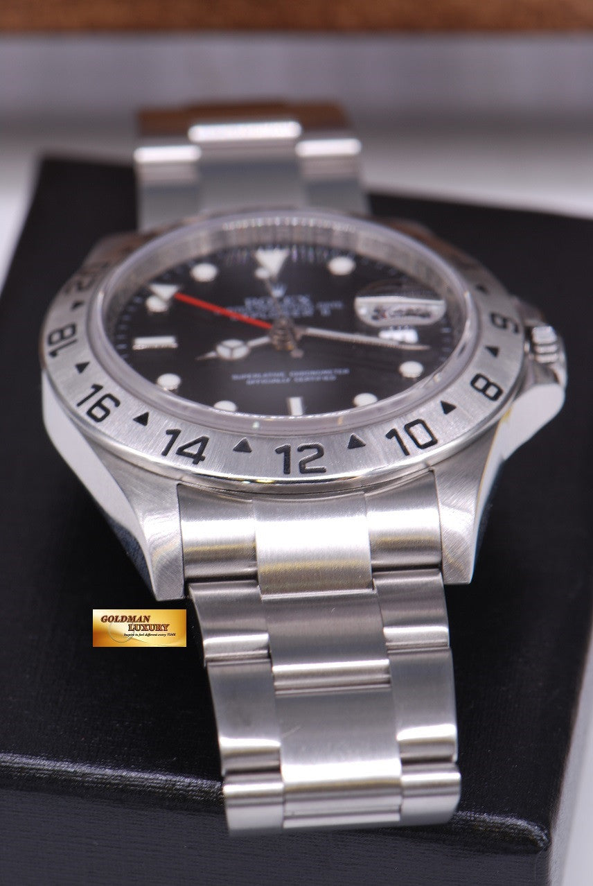 [SOLD] ROLEX OYSTER PERPETUAL EXPLORER II REF 16570 BLACK (CHAPTERING) (MINT)