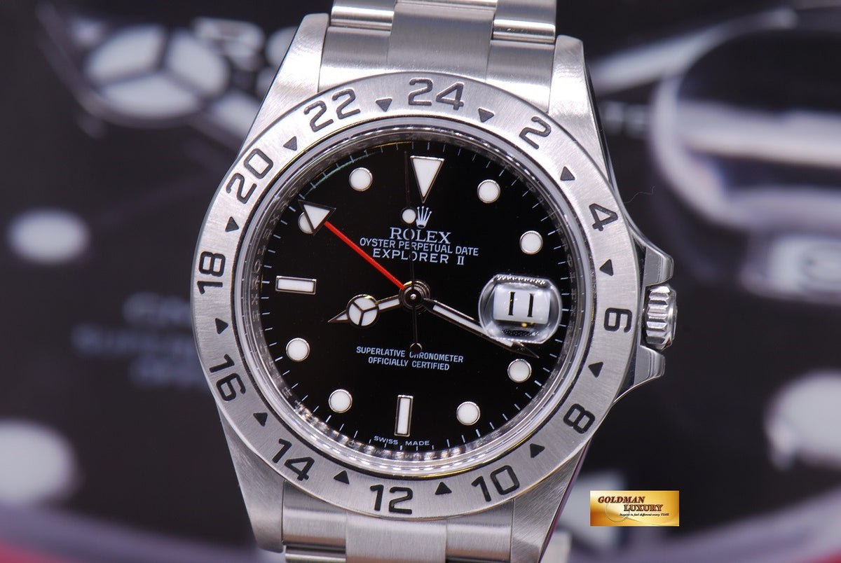 [SOLD] ROLEX OYSTER PERPETUAL EXPLORER II REF 16570 BLACK (CHAPTERING) (MINT)