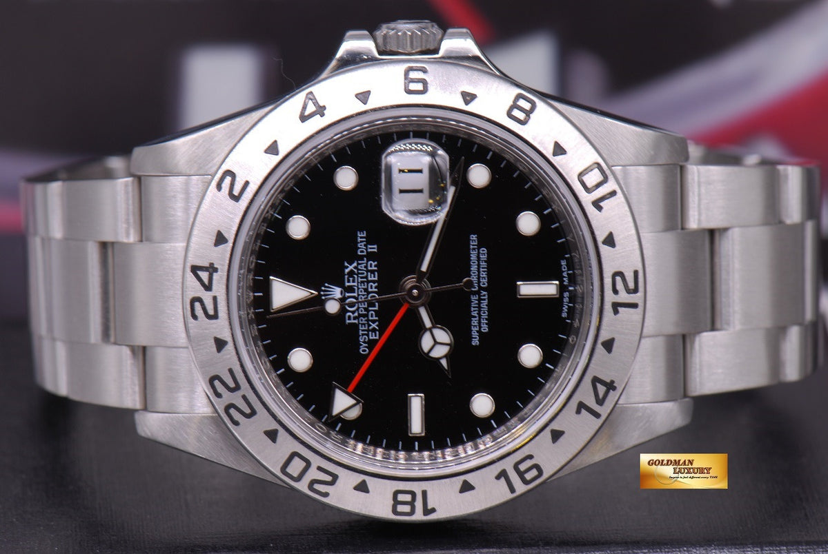 [SOLD] ROLEX OYSTER PERPETUAL EXPLORER II REF 16570 BLACK (CHAPTERING) (MINT)