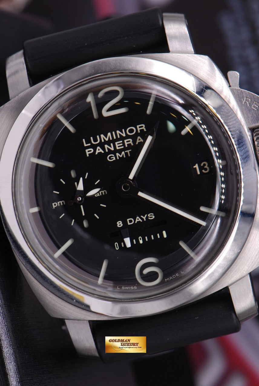 [SOLD] PANERAI LUMINOR 1950 8-DAYS GMT MANUAL am / pm DIAL PAM 233 (MINT)