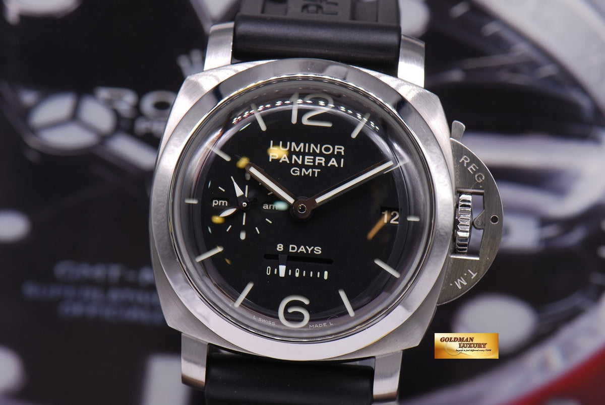 [SOLD] PANERAI LUMINOR 1950 8-DAYS GMT MANUAL am / pm DIAL PAM 233 (MINT)