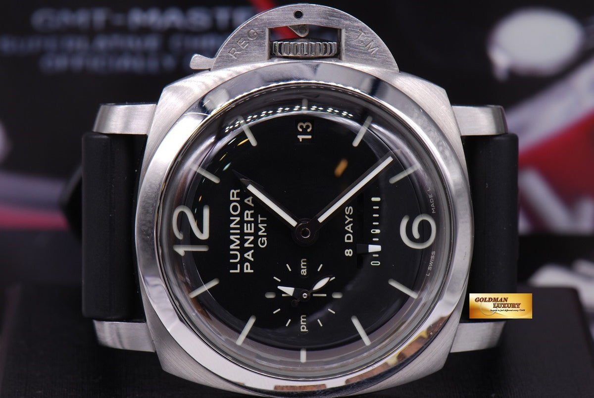 [SOLD] PANERAI LUMINOR 1950 8-DAYS GMT MANUAL am / pm DIAL PAM 233 (MINT)