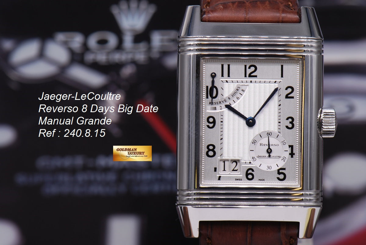 [SOLD] JAEGER-LeCOULTRE REVERSO 8 DAYS BIG DATE GRANDE Ref 240.8.15 MANUAL