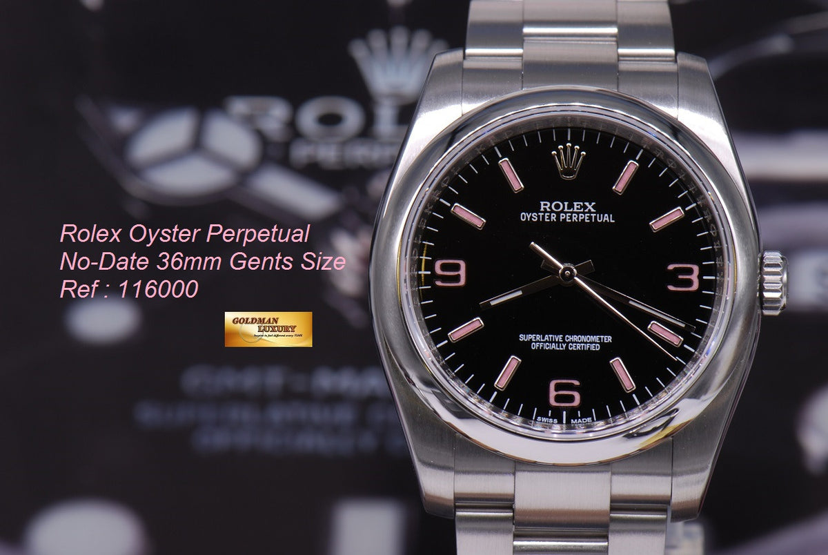 [SOLD] ROLEX OYSTER PERPETUAL NO-DATE 36mm GENTS SIZE 116000 (MINT)