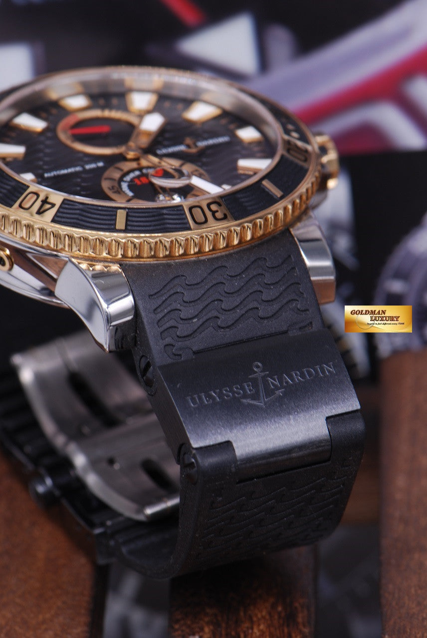 [SOLD] ULYSSE NARDIN MAXI MARINE DIVER GENTS 45mm TITANIUM & GOLD in RUBBER