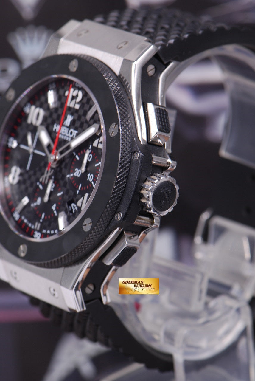 [SOLD] HUBLOT BIG BANG CHRONOGRAPH STAINLESS STEEL BLACK CERAMIC BEZEL AUTOMATIC (NEAR MINT)