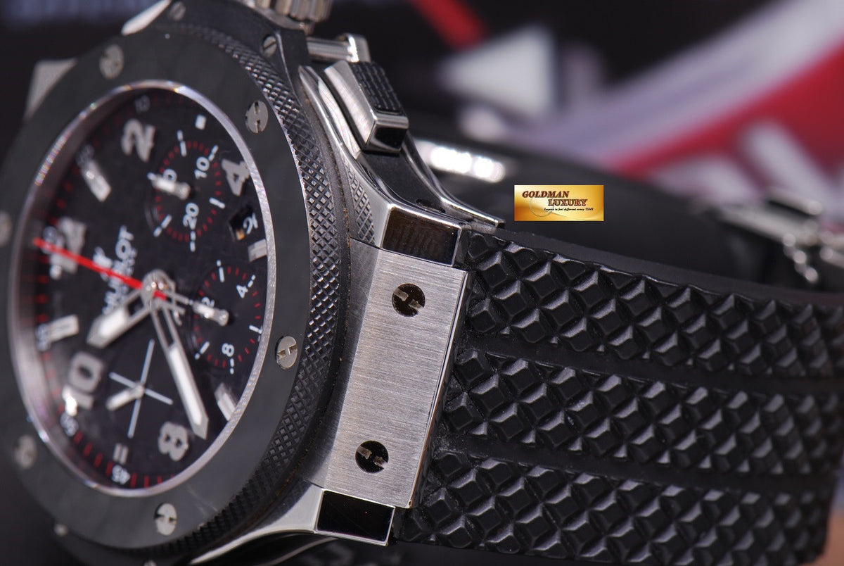 [SOLD] HUBLOT BIG BANG CHRONOGRAPH STAINLESS STEEL BLACK CERAMIC BEZEL AUTOMATIC (NEAR MINT)