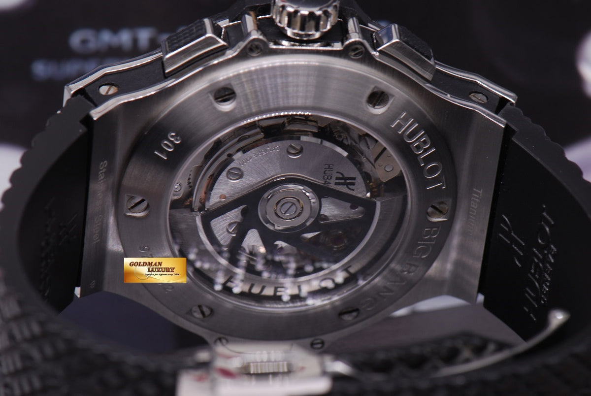 [SOLD] HUBLOT BIG BANG CHRONOGRAPH STAINLESS STEEL BLACK CERAMIC BEZEL AUTOMATIC (NEAR MINT)