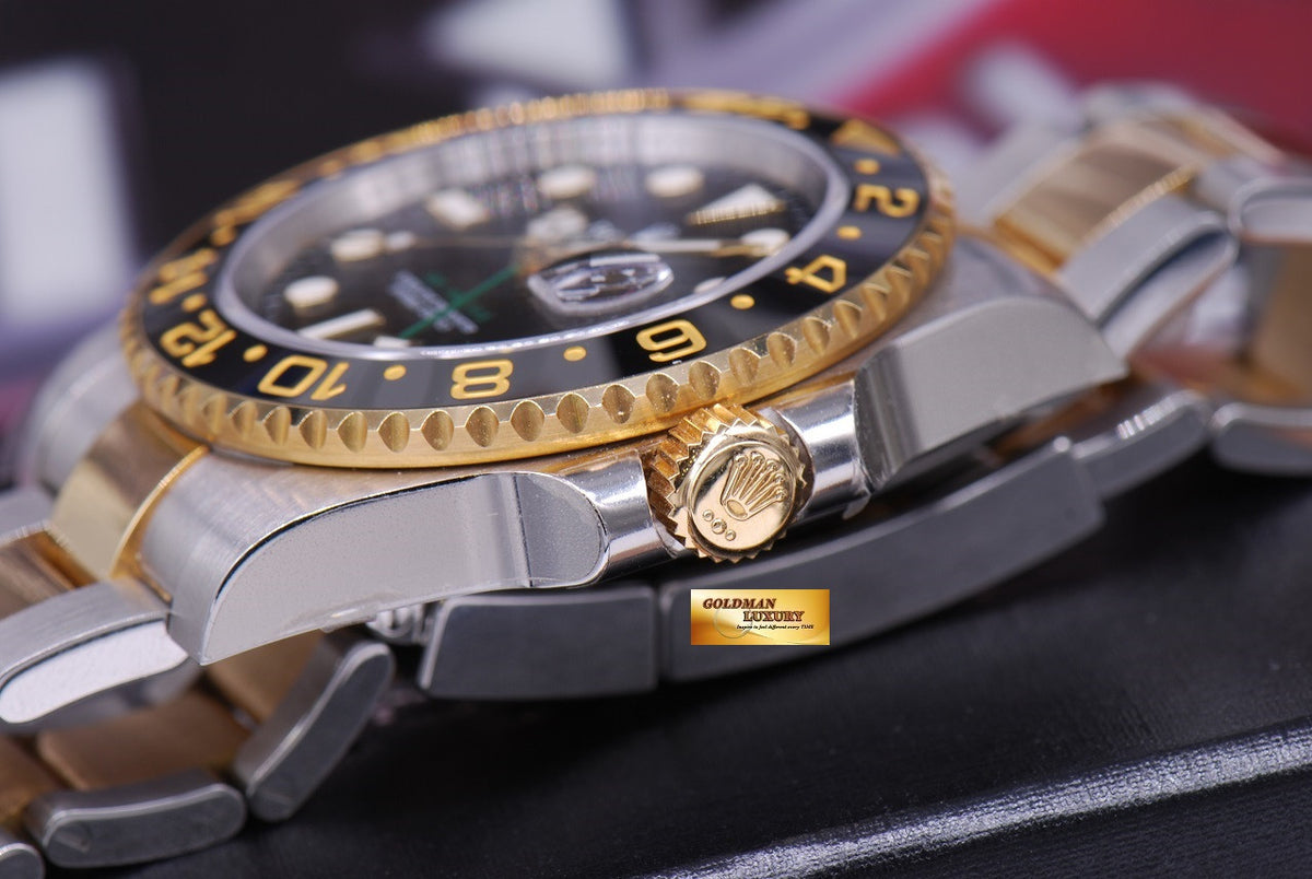 [SOLD] ROLEX OYSTER PERPETUAL GMT-MASTER II HALF-GOLD Ref 116713LN (MINT)