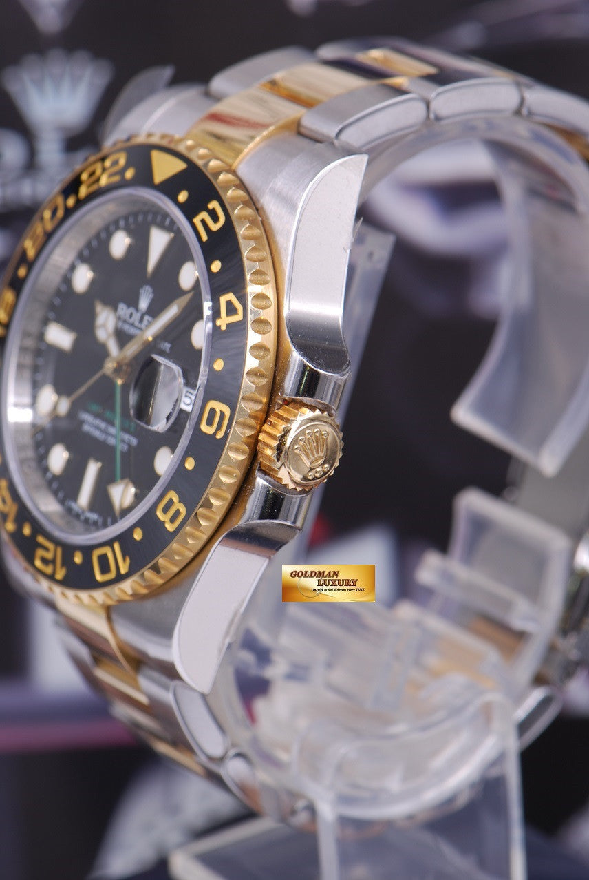 [SOLD] ROLEX OYSTER PERPETUAL GMT-MASTER II HALF-GOLD Ref 116713LN (MINT)