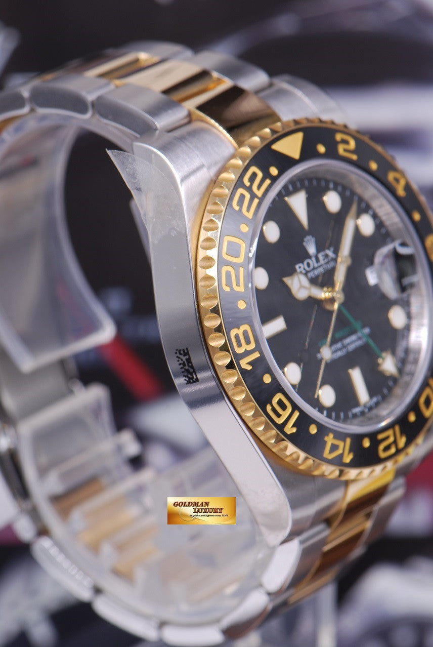 [SOLD] ROLEX OYSTER PERPETUAL GMT-MASTER II HALF-GOLD Ref 116713LN (MINT)