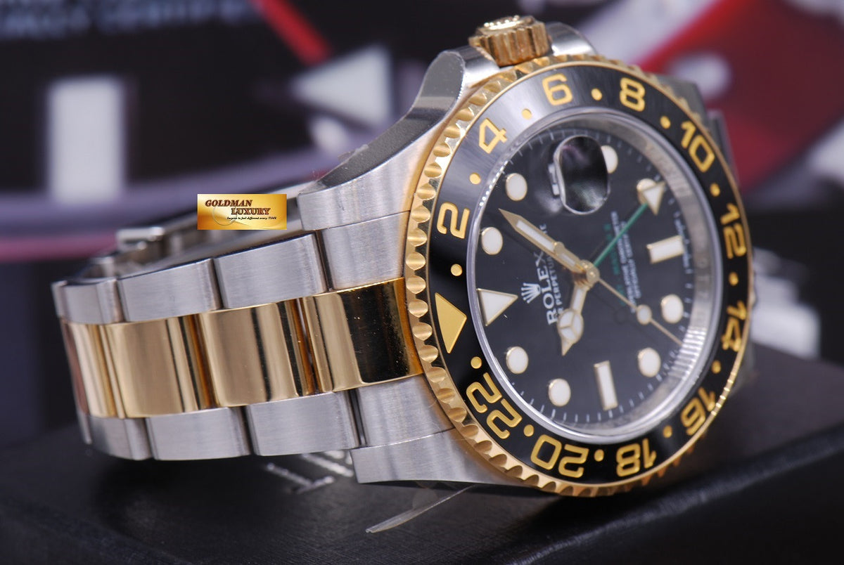[SOLD] ROLEX OYSTER PERPETUAL GMT-MASTER II HALF-GOLD Ref 116713LN (MINT)