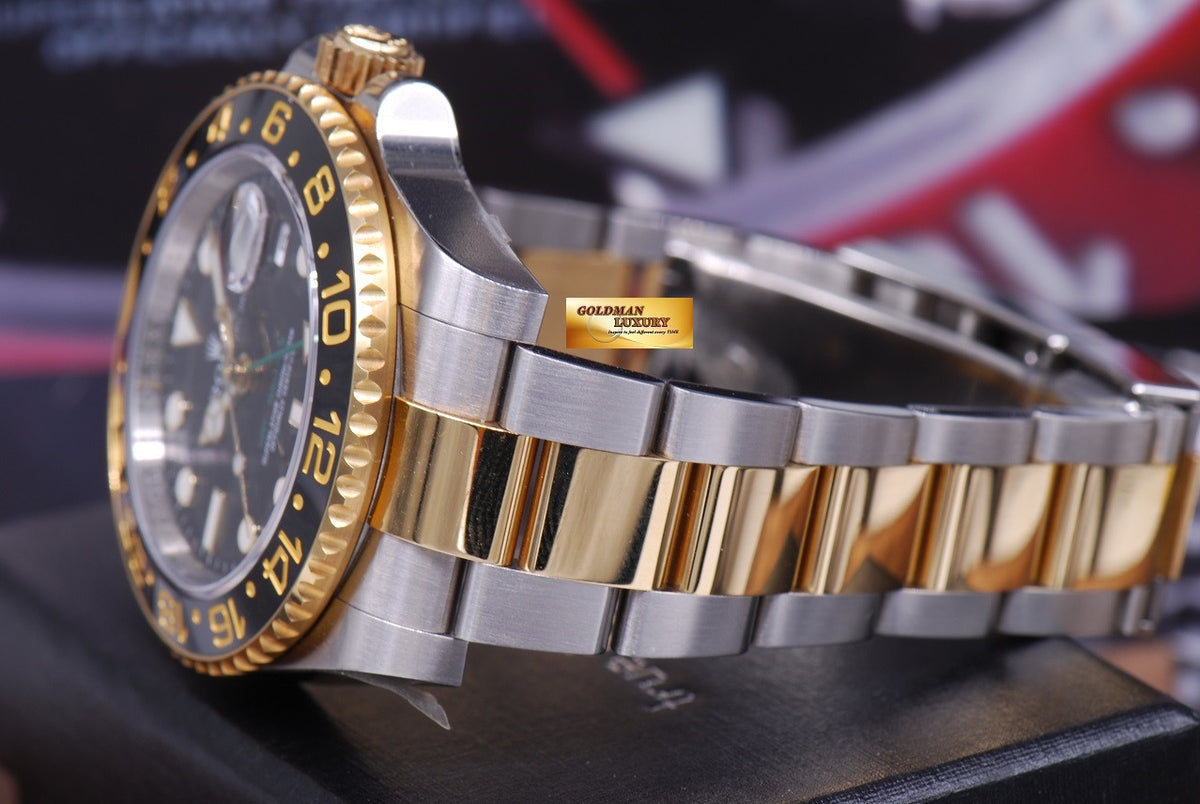 [SOLD] ROLEX OYSTER PERPETUAL GMT-MASTER II HALF-GOLD Ref 116713LN (MINT)