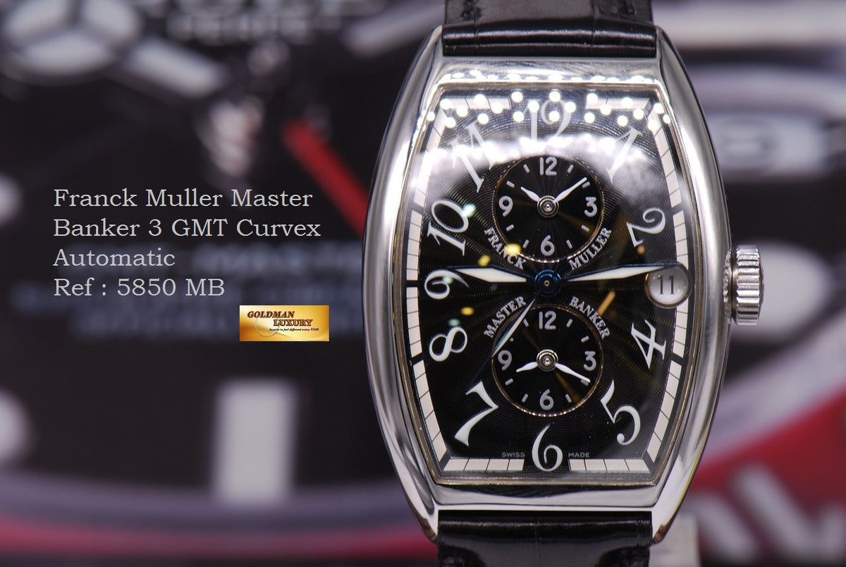 [SOLD] FRANCK MULLER MASTER BANKER 3 GMT CURVEX AUTOMATIC BLACK
