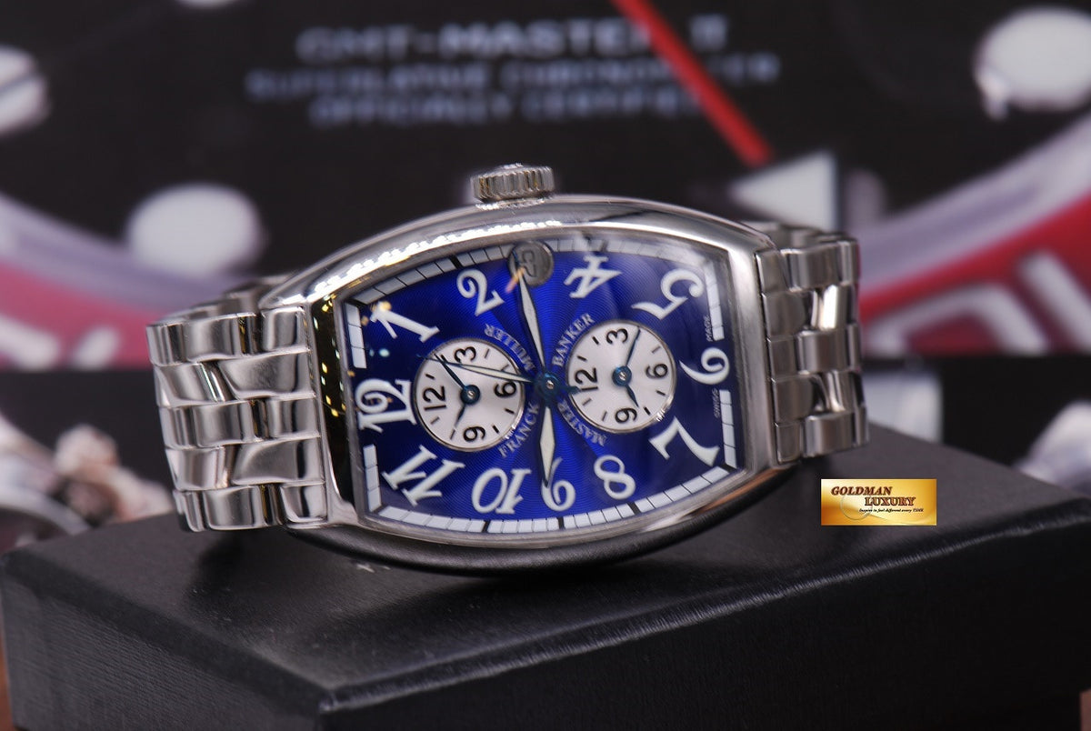 [SOLD] FRANCK MULLER MASTER BANKER 3 GMT CURVEX AUTOMATIC BLUE (MINT)