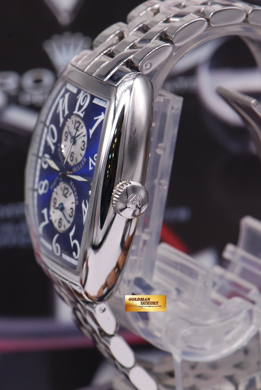 [SOLD] FRANCK MULLER MASTER BANKER 3 GMT CURVEX AUTOMATIC BLUE (MINT)