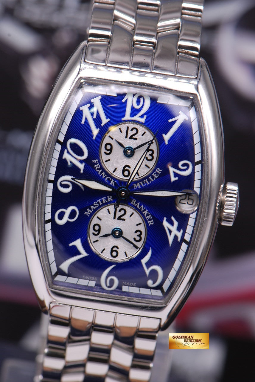[SOLD] FRANCK MULLER MASTER BANKER 3 GMT CURVEX AUTOMATIC BLUE (MINT)