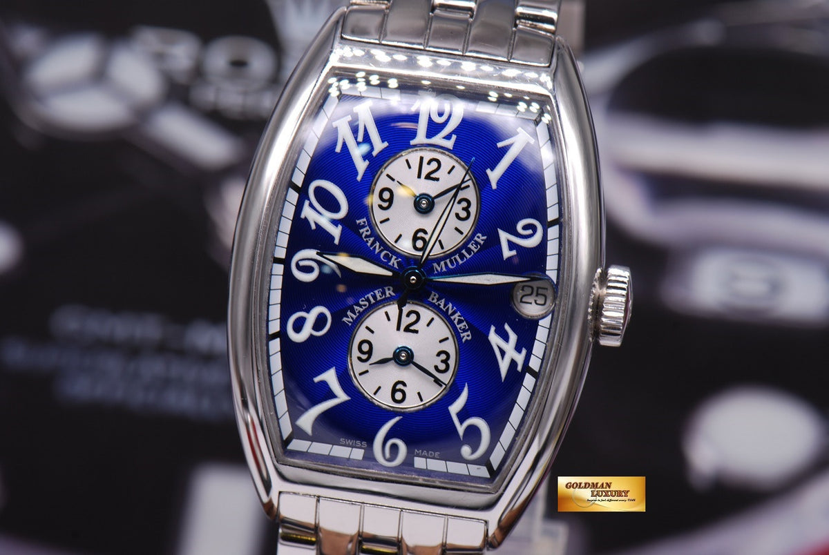 [SOLD] FRANCK MULLER MASTER BANKER 3 GMT CURVEX AUTOMATIC BLUE (MINT)