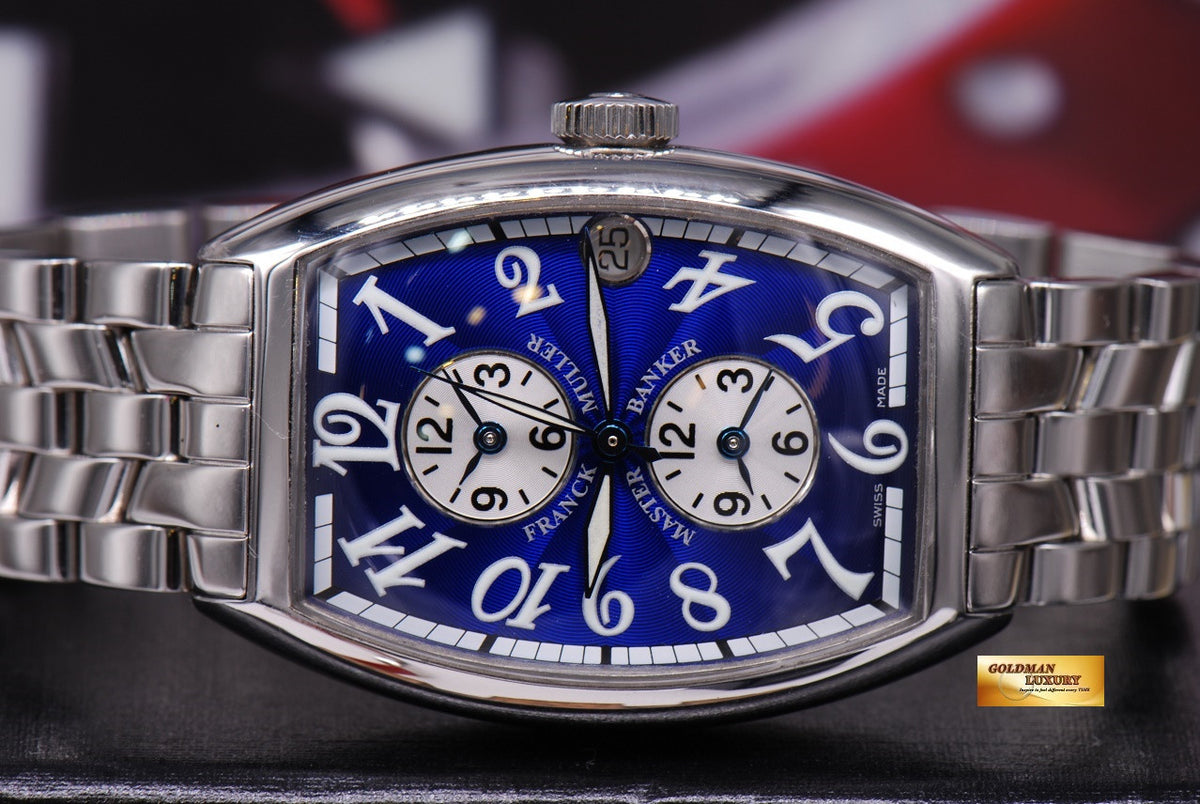 [SOLD] FRANCK MULLER MASTER BANKER 3 GMT CURVEX AUTOMATIC BLUE (MINT)