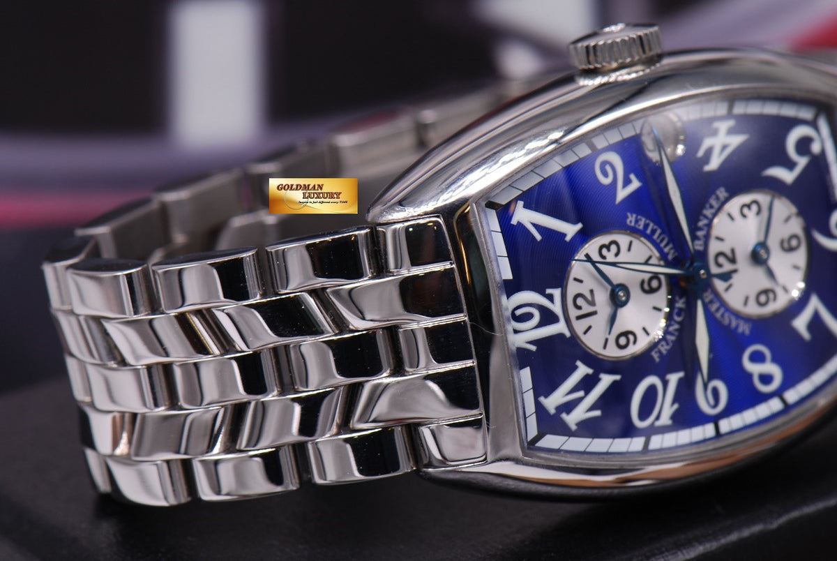 [SOLD] FRANCK MULLER MASTER BANKER 3 GMT CURVEX AUTOMATIC BLUE (MINT)