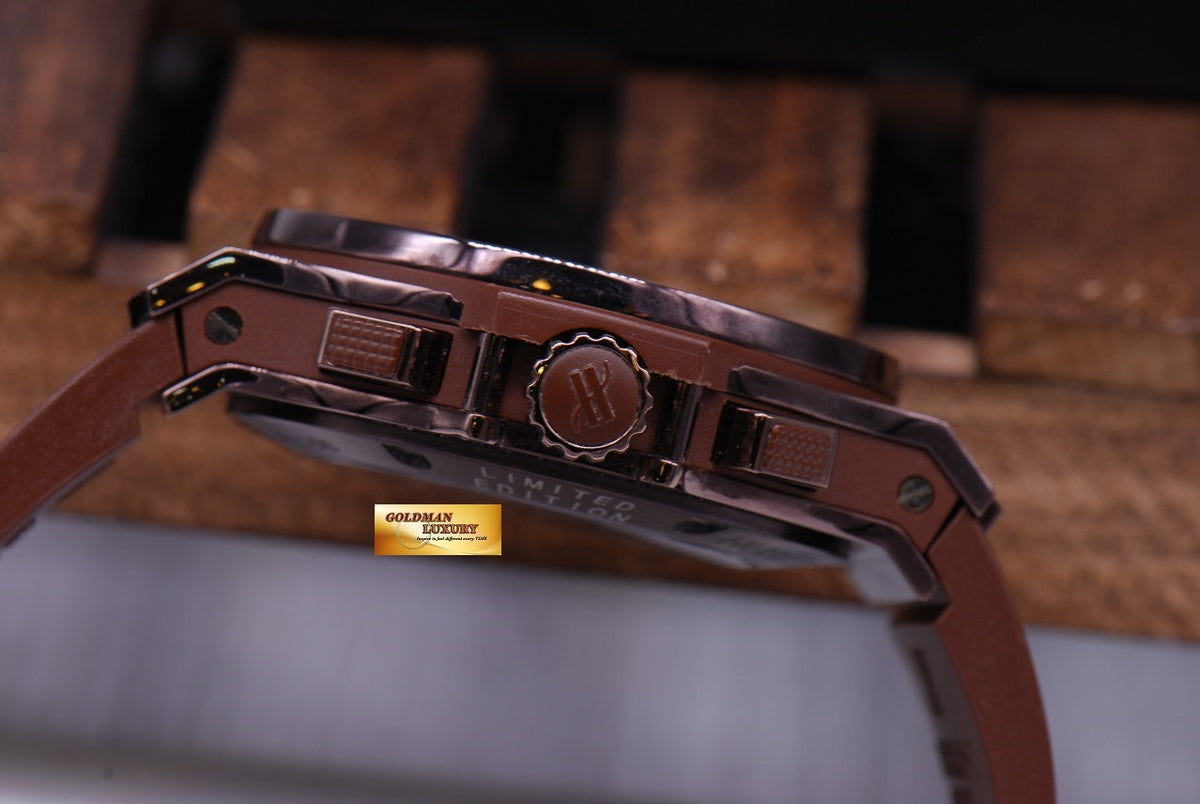 [SOLD] HUBLOT BIG BANG CHRONOGRAPH “CHOCOLATE” 44mm CERAMIC BEZEL AUTOMATIC (MINT)