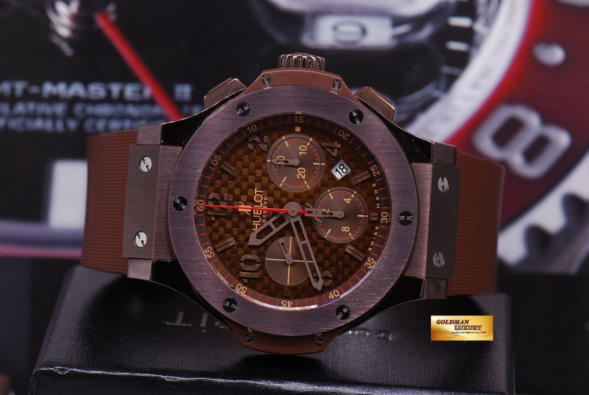 [SOLD] HUBLOT BIG BANG CHRONOGRAPH “CHOCOLATE” 44mm CERAMIC BEZEL AUTOMATIC (MINT)