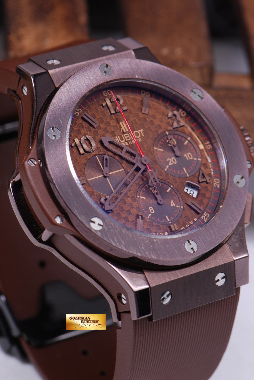 [SOLD] HUBLOT BIG BANG CHRONOGRAPH “CHOCOLATE” 44mm CERAMIC BEZEL AUTOMATIC (MINT)