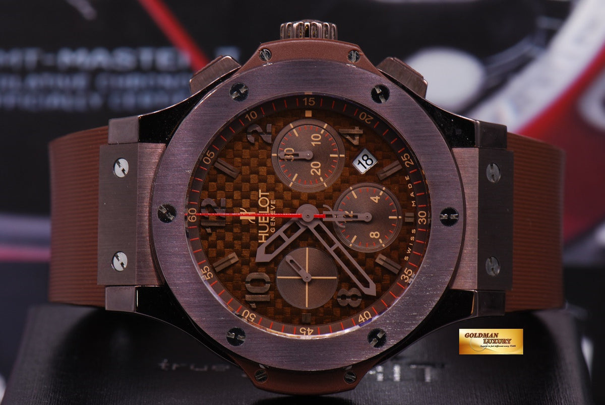 [SOLD] HUBLOT BIG BANG CHRONOGRAPH “CHOCOLATE” 44mm CERAMIC BEZEL AUTOMATIC (MINT)