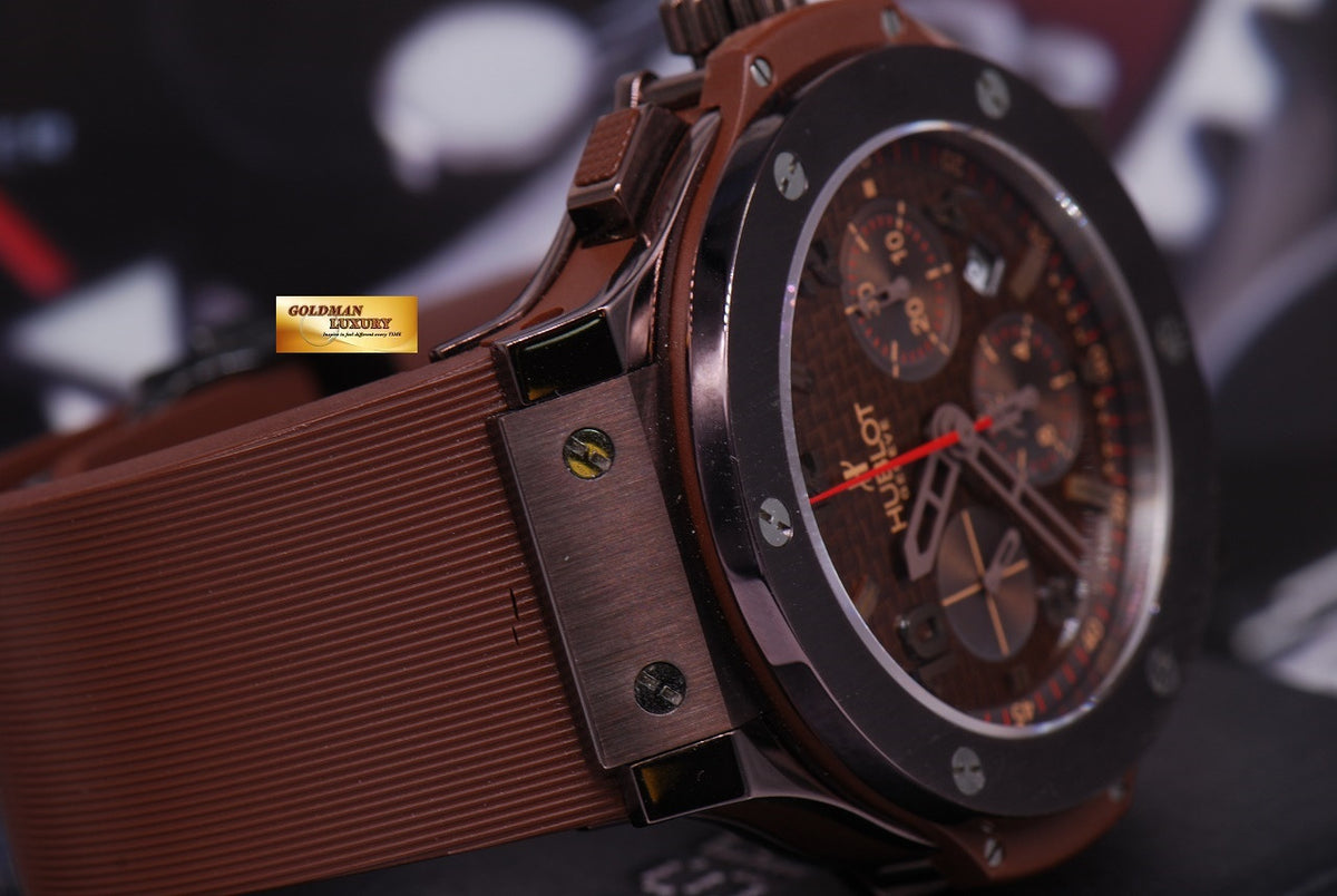 [SOLD] HUBLOT BIG BANG CHRONOGRAPH “CHOCOLATE” 44mm CERAMIC BEZEL AUTOMATIC (MINT)