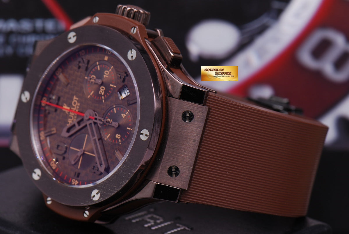 [SOLD] HUBLOT BIG BANG CHRONOGRAPH “CHOCOLATE” 44mm CERAMIC BEZEL AUTOMATIC (MINT)