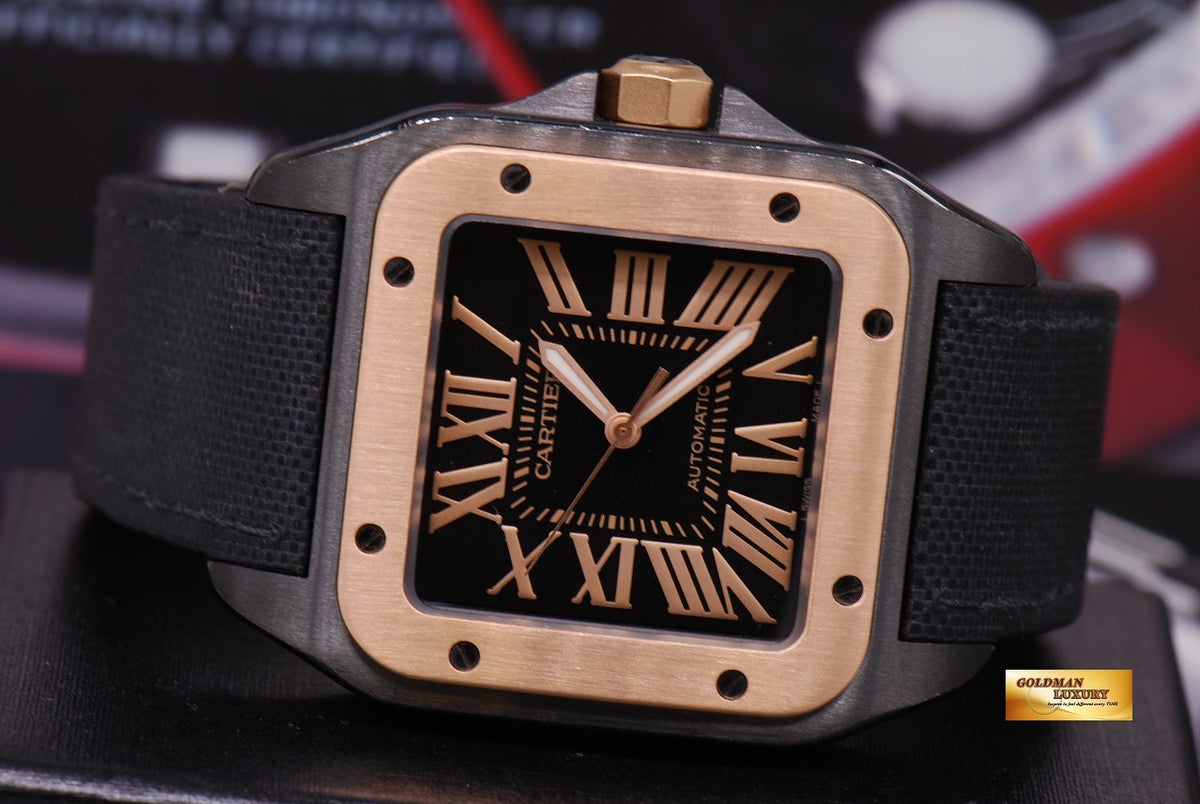 [SOLD] CARTIER SANTOS 100 XL ADLC BLACK HALF-GOLD AUTOMATIC (MINT)