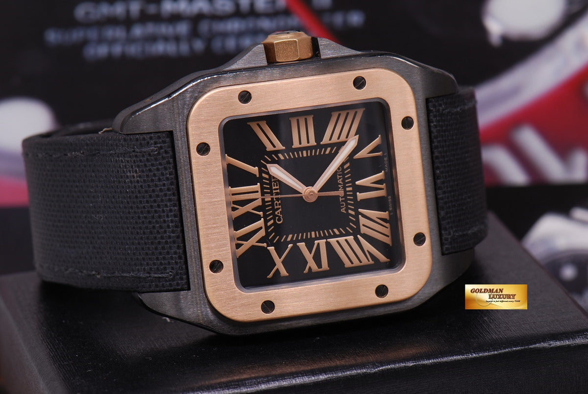 [SOLD] CARTIER SANTOS 100 XL ADLC BLACK HALF-GOLD AUTOMATIC (MINT)