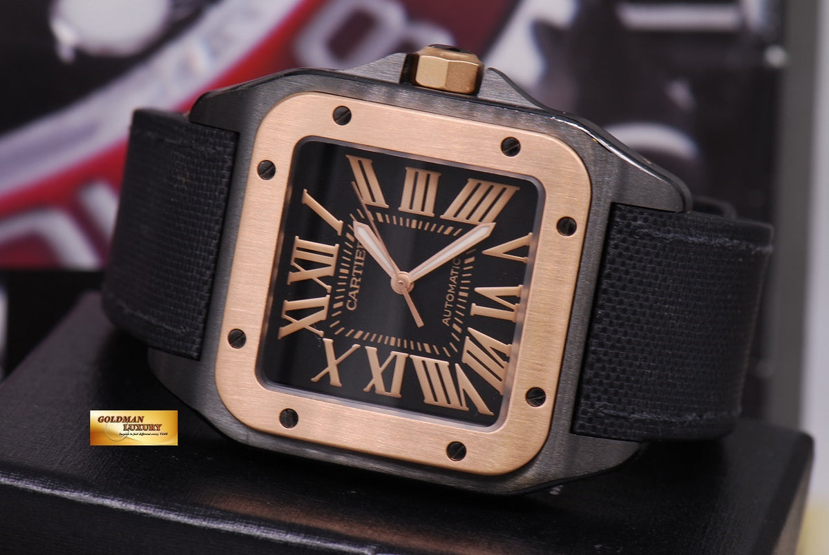 [SOLD] CARTIER SANTOS 100 XL ADLC BLACK HALF-GOLD AUTOMATIC (MINT)