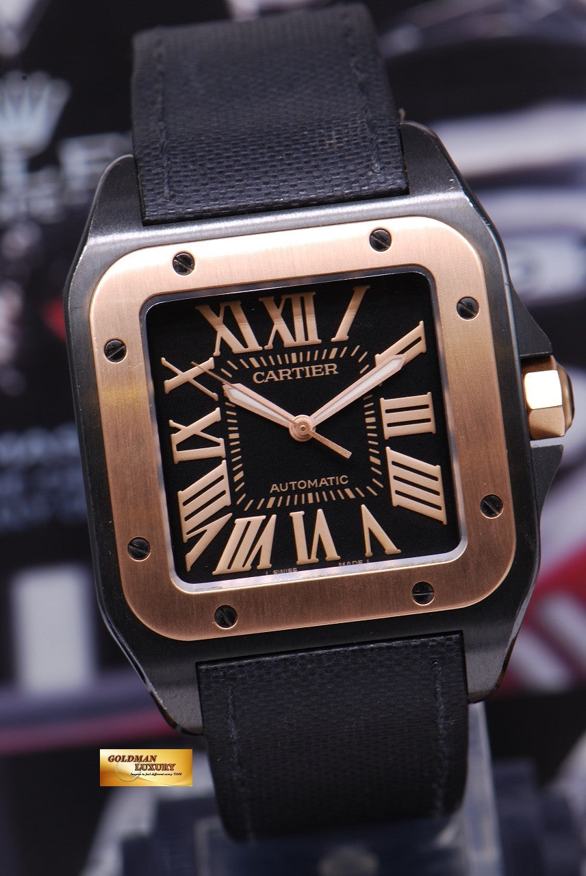 [SOLD] CARTIER SANTOS 100 XL ADLC BLACK HALF-GOLD AUTOMATIC (MINT)