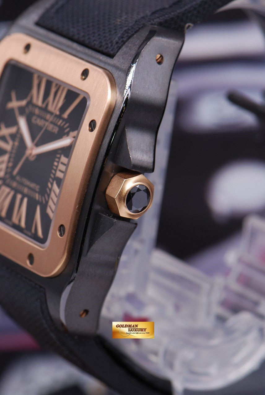[SOLD] CARTIER SANTOS 100 XL ADLC BLACK HALF-GOLD AUTOMATIC (MINT)