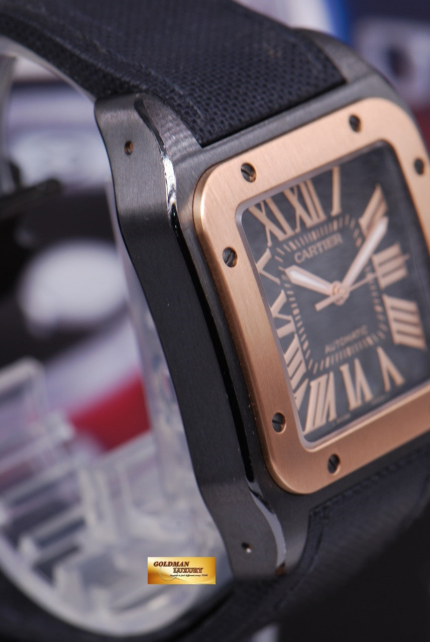 [SOLD] CARTIER SANTOS 100 XL ADLC BLACK HALF-GOLD AUTOMATIC (MINT)