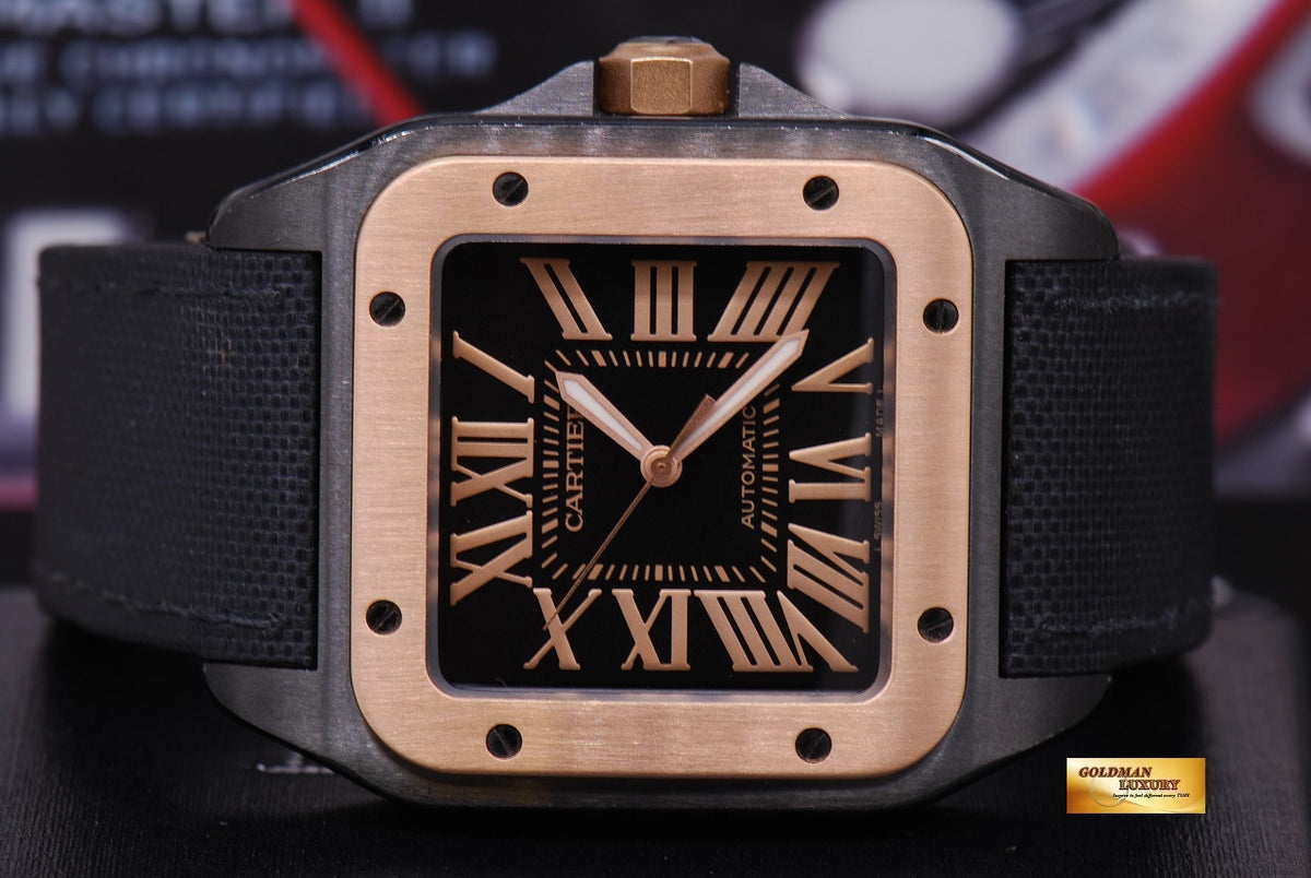[SOLD] CARTIER SANTOS 100 XL ADLC BLACK HALF-GOLD AUTOMATIC (MINT)