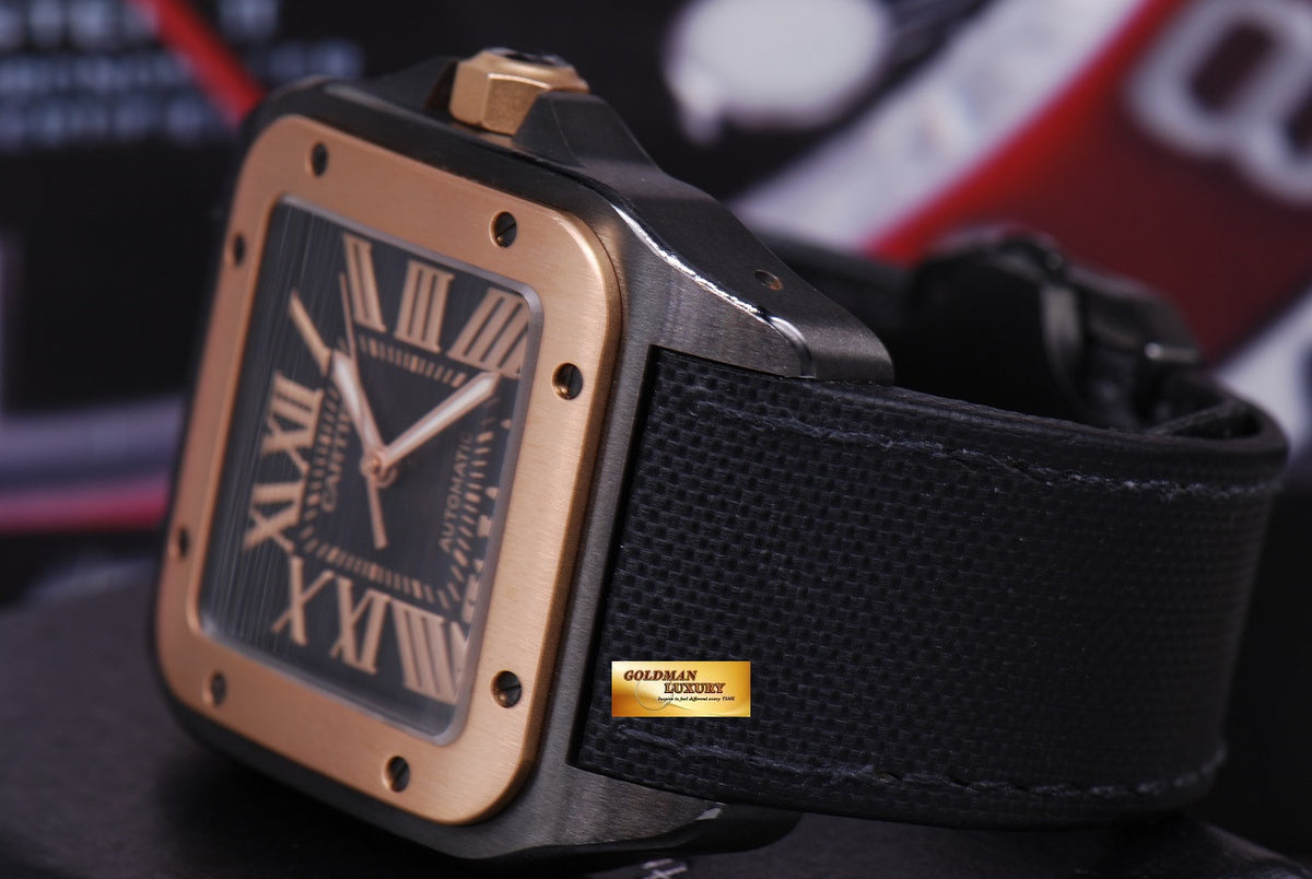[SOLD] CARTIER SANTOS 100 XL ADLC BLACK HALF-GOLD AUTOMATIC (MINT)