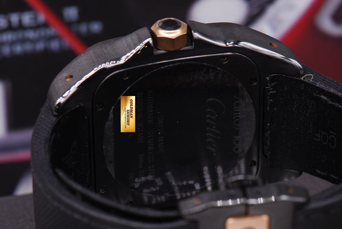 [SOLD] CARTIER SANTOS 100 XL ADLC BLACK HALF-GOLD AUTOMATIC (MINT)