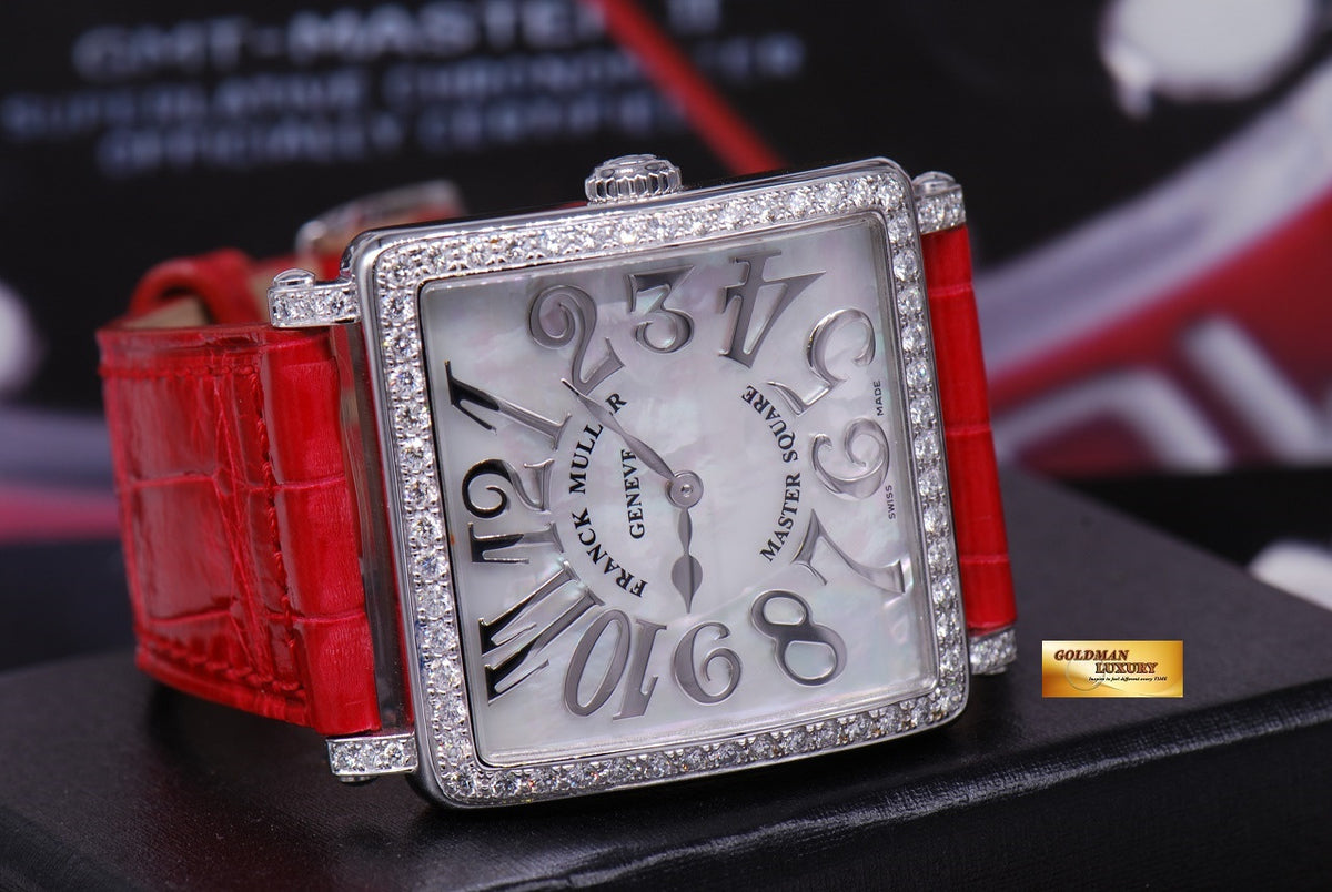 [SOLD] FRANCK MULLER MASTER SQUARE MOP SS 1 ROW DIAMONDS QUARTZ Ref 6002M  (NEW)