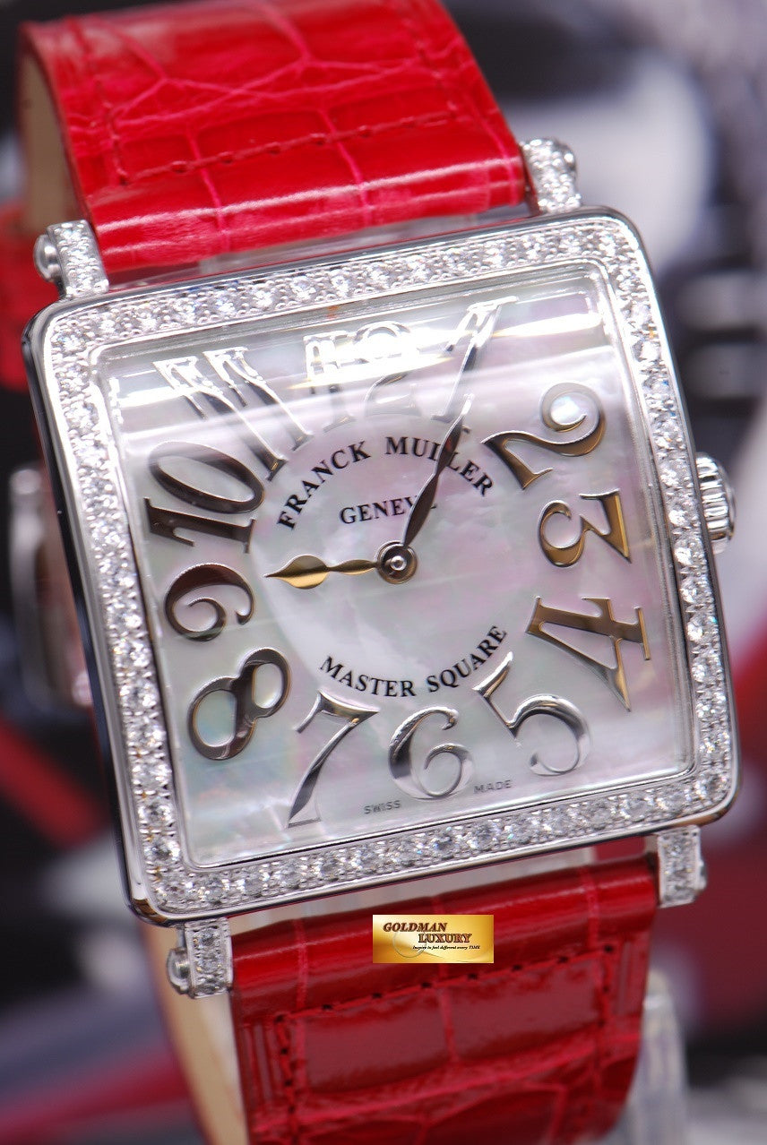 [SOLD] FRANCK MULLER MASTER SQUARE MOP SS 1 ROW DIAMONDS QUARTZ Ref 6002M  (NEW)