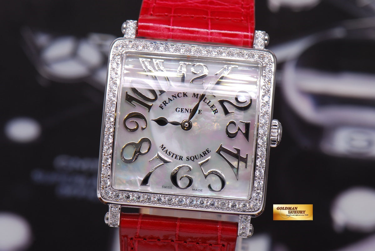 [SOLD] FRANCK MULLER MASTER SQUARE MOP SS 1 ROW DIAMONDS QUARTZ Ref 6002M  (NEW)