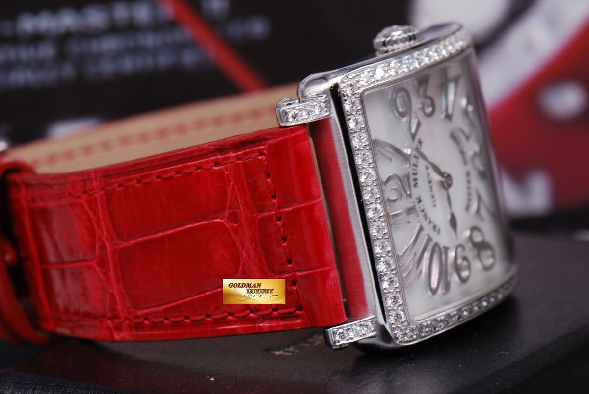 [SOLD] FRANCK MULLER MASTER SQUARE MOP SS 1 ROW DIAMONDS QUARTZ Ref 6002M  (NEW)