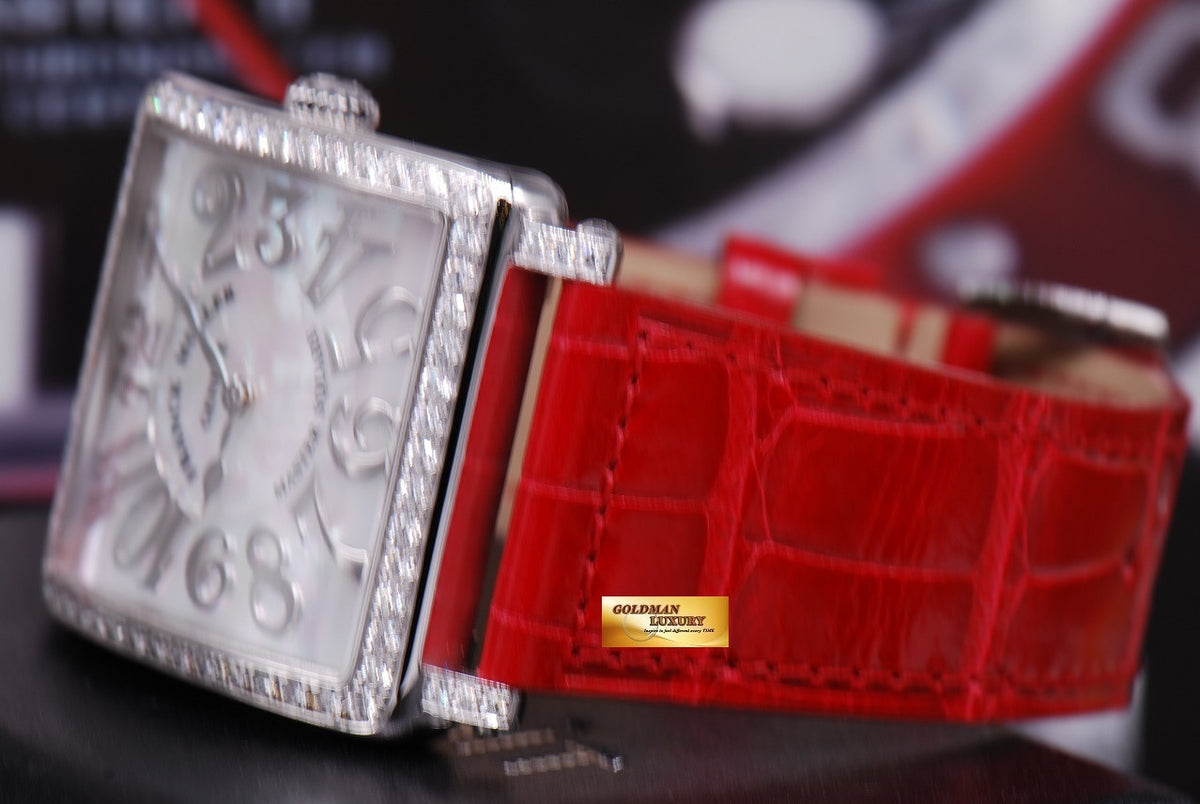 [SOLD] FRANCK MULLER MASTER SQUARE MOP SS 1 ROW DIAMONDS QUARTZ Ref 6002M  (NEW)