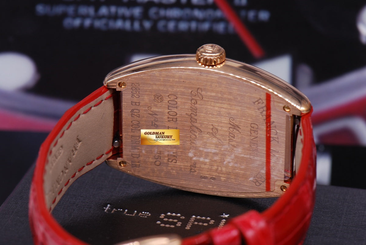 [SOLD] FRANCK MULLER CURVEX 18K ROSE GOLD COLOR DREAMS 1 ROW DIAMONDS QUARTZ Ref 2852 B  (NEW)