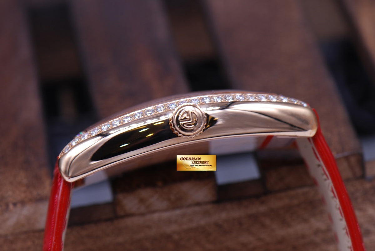 [SOLD] FRANCK MULLER CURVEX 18K ROSE GOLD COLOR DREAMS 1 ROW DIAMONDS QUARTZ Ref 2852 B  (NEW)