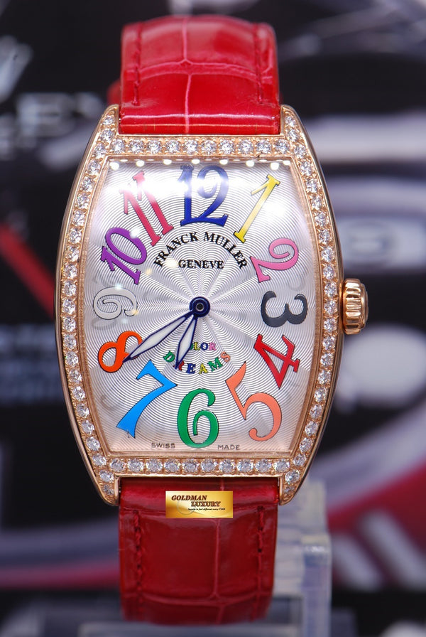 [SOLD] FRANCK MULLER CURVEX 18K ROSE GOLD COLOR DREAMS 1 ROW DIAMONDS QUARTZ Ref 2852 B  (NEW)
