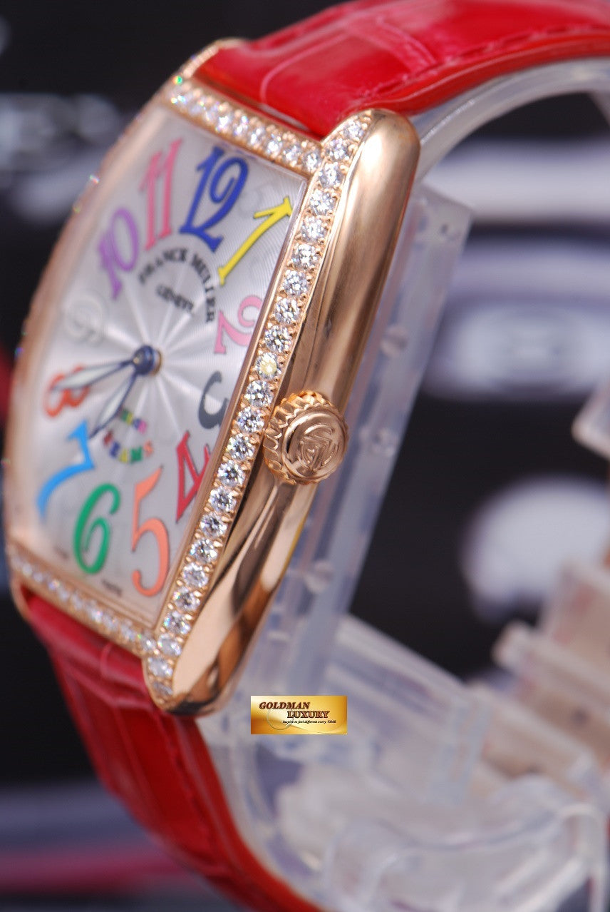 [SOLD] FRANCK MULLER CURVEX 18K ROSE GOLD COLOR DREAMS 1 ROW DIAMONDS QUARTZ Ref 2852 B  (NEW)