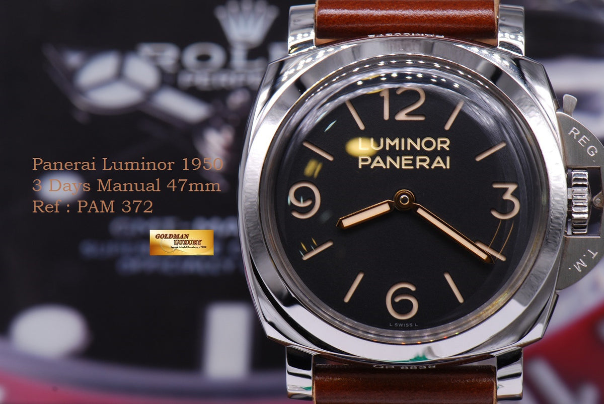 [SOLD] PANERAI LUMINOR 1950 3 DAYS 47mm MANUAL PAM 372 (LNIB)