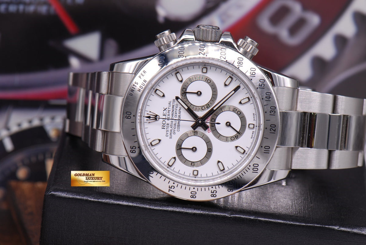 [SOLD] ROLEX OYSTER PERPETUAL DAYTONA SS WHITE Ref : 116520 (MINT)